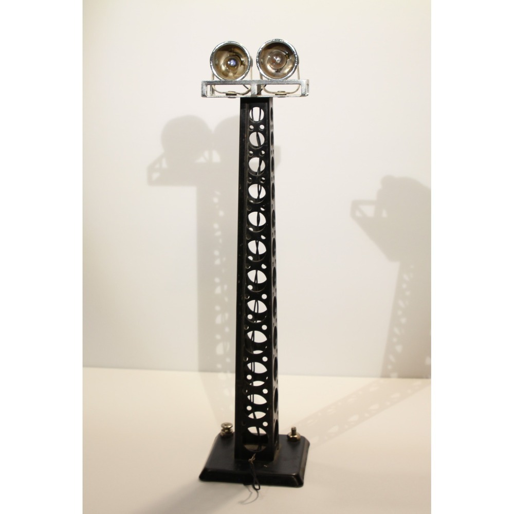 Vintage Marx O Gauge Railroad Dual Flood Light Tower Works No Box (K)